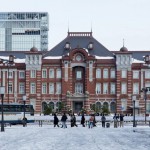 東京駅雪景色